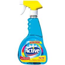 شیشه پاک کن آبی اکتیو حجم 500 میلی لیتر Active Glass Cleaner Blue 500ml